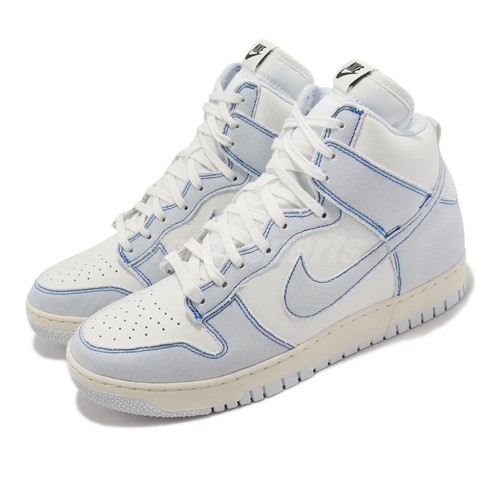 

Nike Dunk HI 1985 Blue Denim Summit White Мужчины Унисекс Повседневный образ жизни DQ8799-101, Белый, Dunk Hi 1985