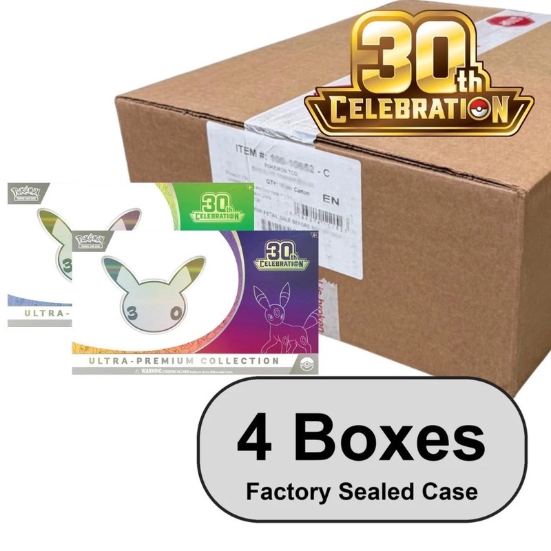 Pokemon 30th Celebration Ultra Premium Collection 4 Box Case