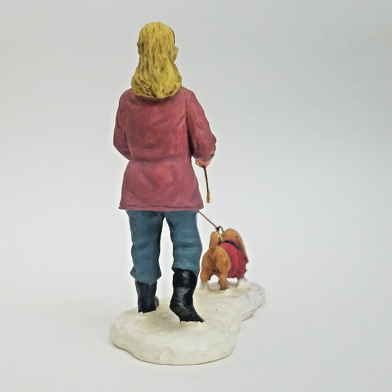 Lemax 2002 Strolling With Pooch General Products #22568 Cute Dog Woman Park Walk