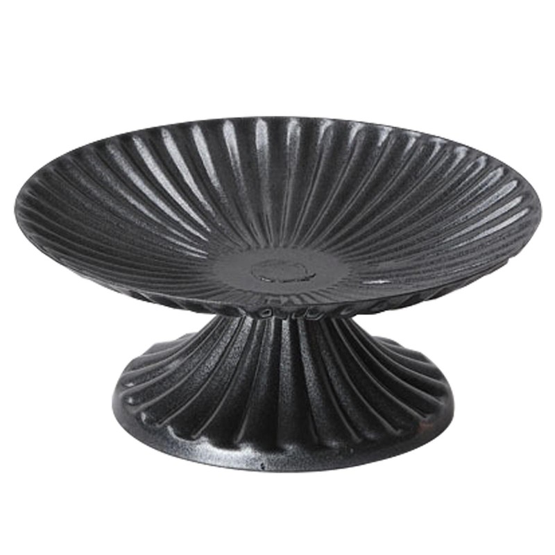 S Black Pillar Candle Stand Round Base Wrought Candle Stand