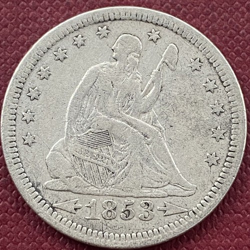 【uniです】 1853 Seated Quarter WZ85 | eBay