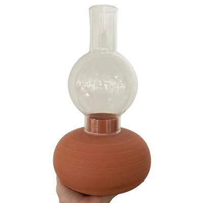 Bortner & Bortner Terracotta Southwest Design Votive Candle Holder Chimney