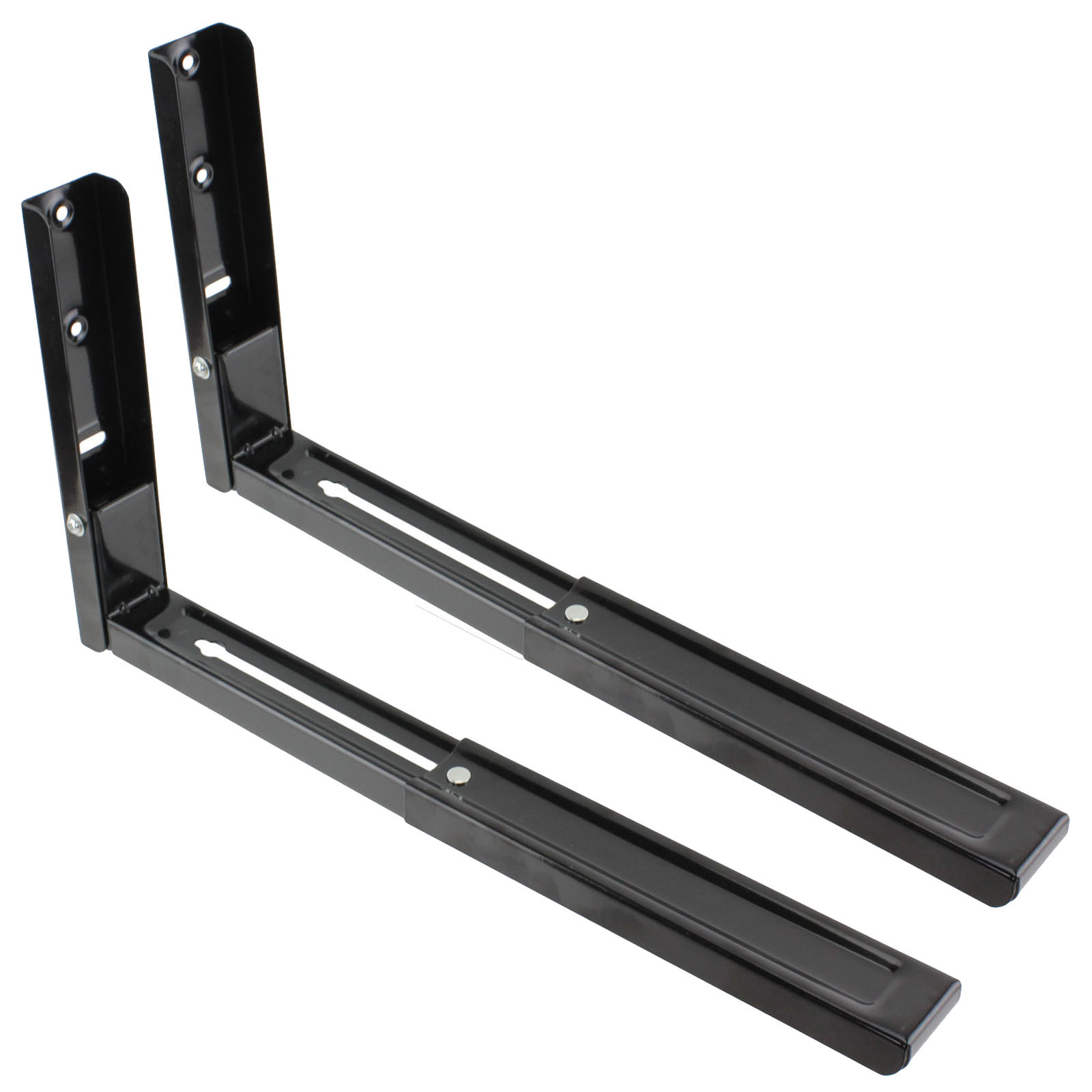 2 x PANASONIC Microwave Brackets Extendable Wall Bracket Black Mounts
