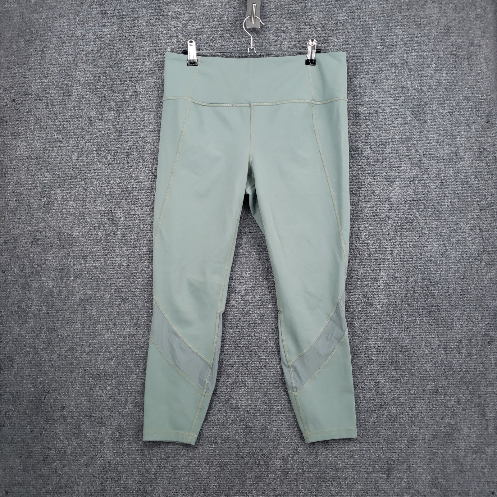 Athleta Eclipse Leggings Womens L Large Green High Rise Stretch Pull On Yoga