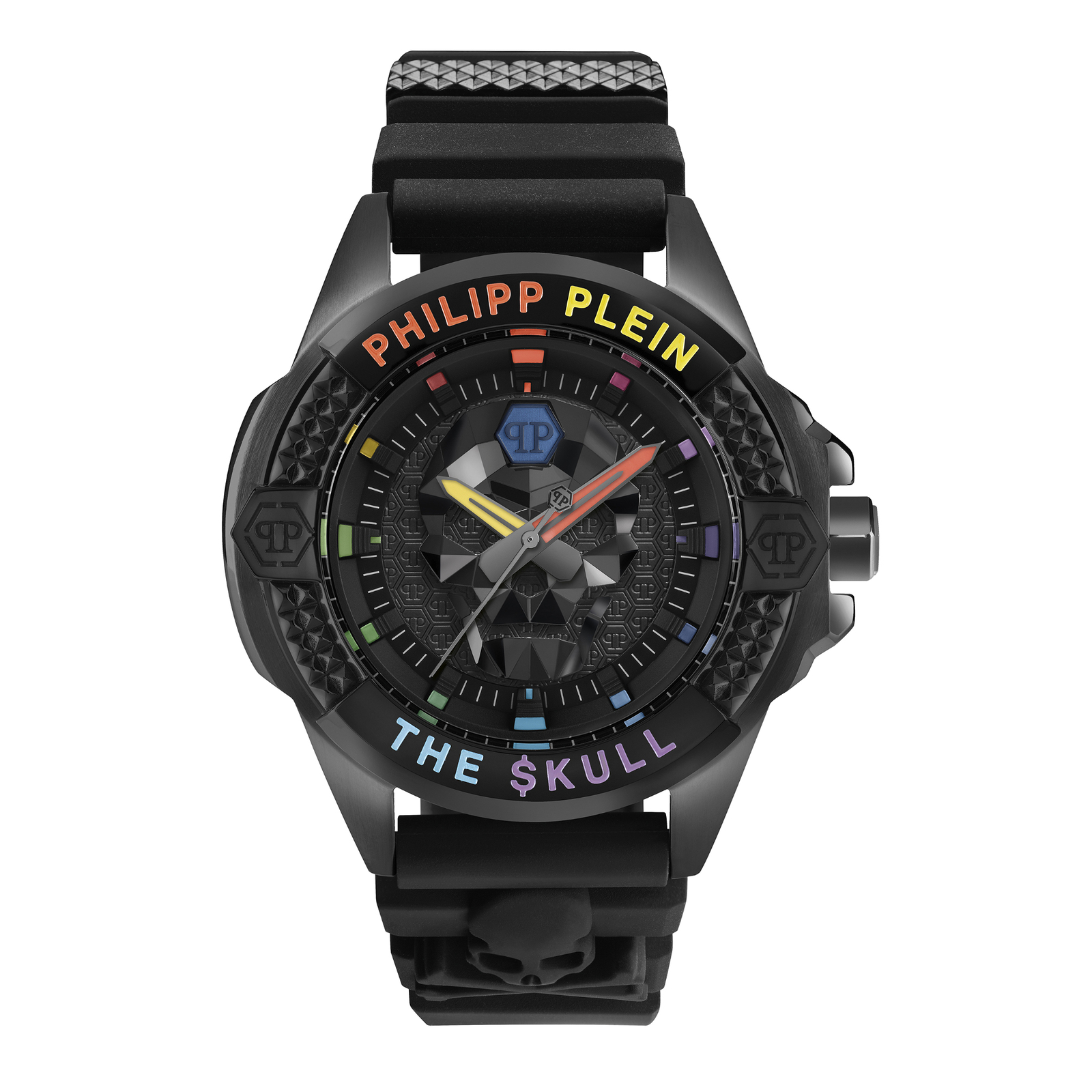 Pre-owned Philipp Plein Unisex Watch Pwaaa0621 The Skull Colourful Silikon-edelstahl