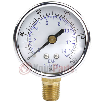 Compressed Air Pressure Gauge Side Mount 2