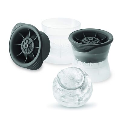 Tovolo Tennis Ball Ice Molds, Set of 2 Tennis Ball-Shaped Ice Sphere Molds, S...