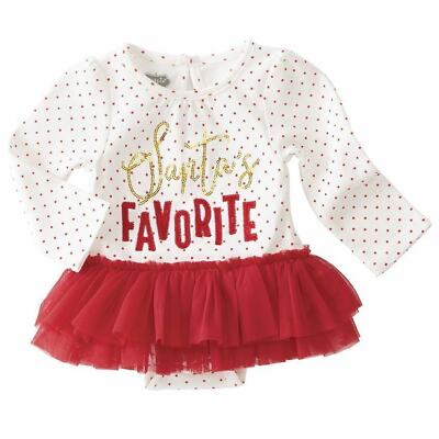 MUD PIE, Polka Dot Bodysuit w/ Tutu, Santa's Favorite Sequin, NWOT, $31.50