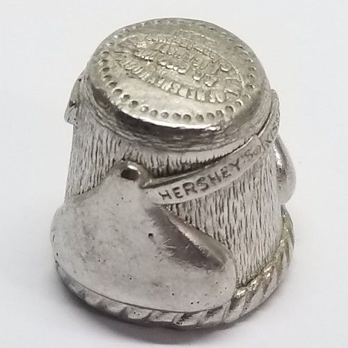 Vintage 1981 Nicholas Gish Hersheys Kiss Pewter Thimble
