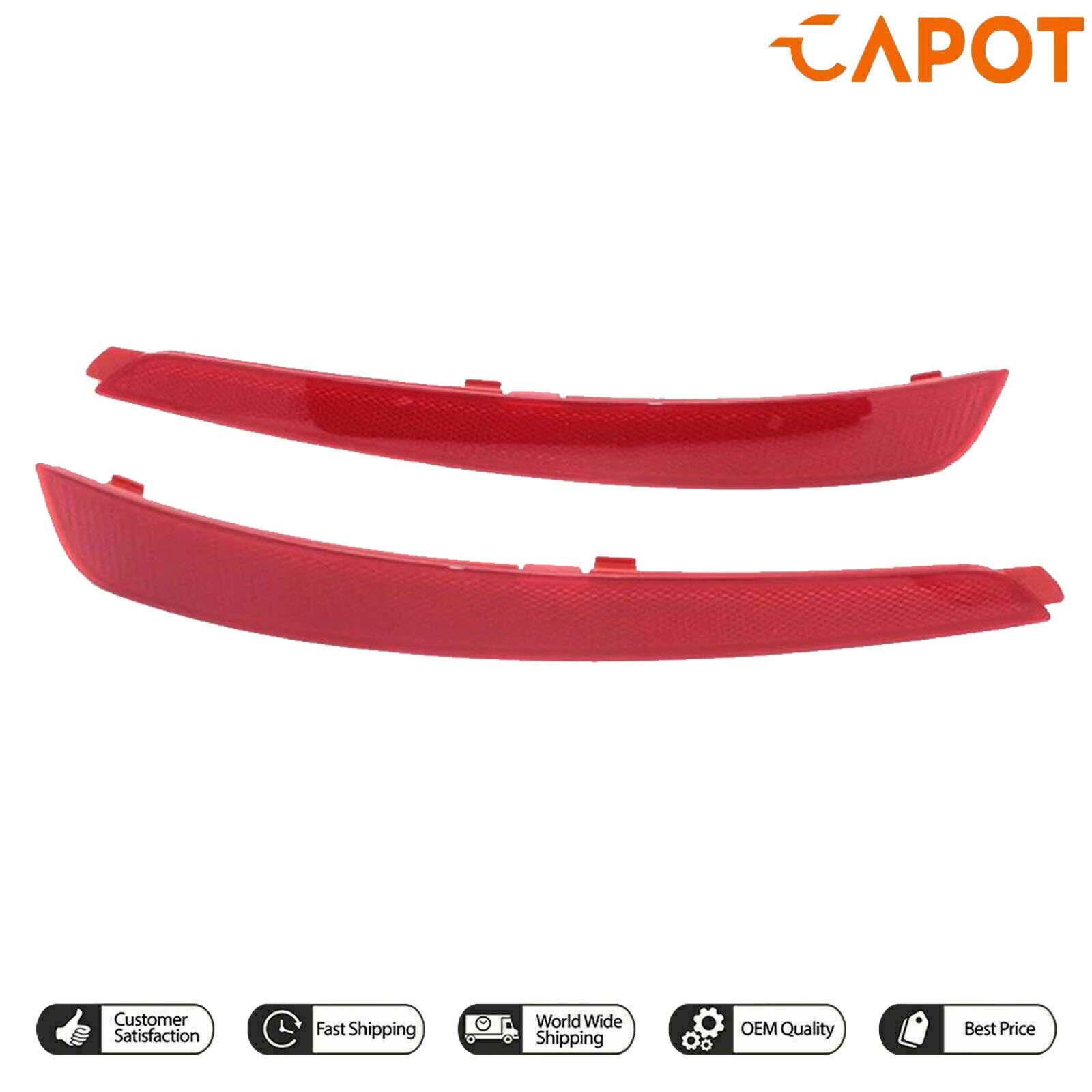 For Skoda Octavia MK3 Rear Bumper Reflector Pair Left&Right 5E5945105 5E5945106