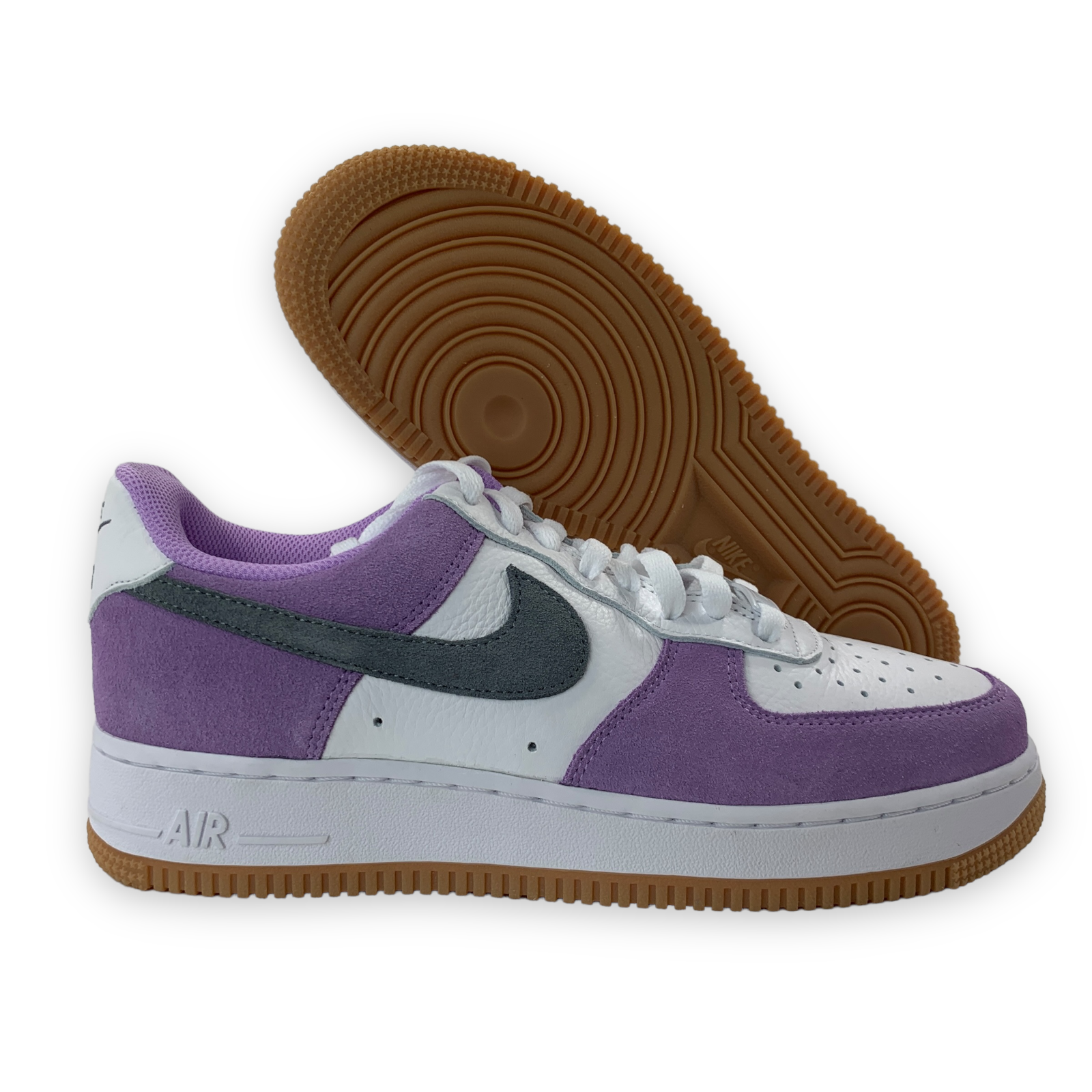 

Женские кроссовки Nike Air Force 1 Low By You ID Purple White Grey Gum 9, Фиолетовый, Nike Air Force 1