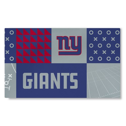 Моющийся коврик для гостиной Northwest NFL New York Giants с цветными блоками, 36 X 60