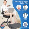 CushZone Foot Rest,Desk and Gaming Accessories,Foot Rest for Under Desk at Work,Comfortable Footrest with 2 Adjustable Heights and Removable Cover, Office Desk Accessories（Gray）