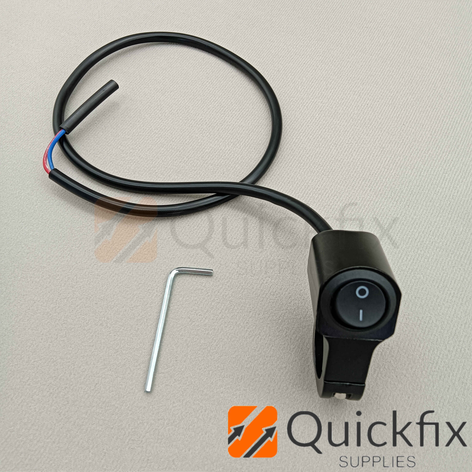 7/8"Headlight Fog Light Fit Motorcycle Handlebar  Lamp Mount ON-OFF Switch 12V