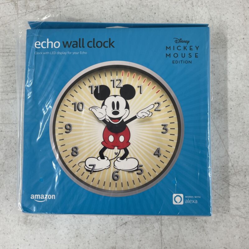 Amazon Echo Wall Clock Digital LED Smart Display Disney Mickey Mouse Edition