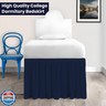 SGI bedding Dorm Bed Skirt Twin XL 32 Inch Drop Length - Navy Blue, Ruffled Pattern College Dorm Room Bed Skirts - Split Corner, Easy Care, Wrinkle Free 1800 Series Microfiber Bed Skirt