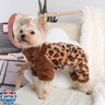 Dog Pajamas Pjs Fleece Dog Sweater Cute Puppy Clothes for Small Dogs Chihuahua Yorkie Clothes Girl Boy Warm Pullover Doggie Outfit Cat Sweater (Leopard Print, Medium)