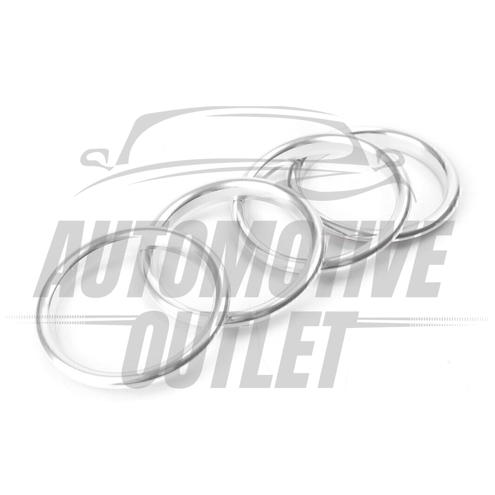 4X OUTER AIR VENT RING COVER TRIM OUTLET FOR AUDI A3 S3 RS3 8V 2012-2019, SILVER 5