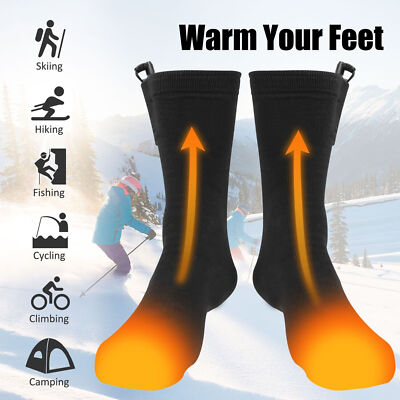 5V Electric Heated Socks Battery Foot Winter Warm Hunting Socks
