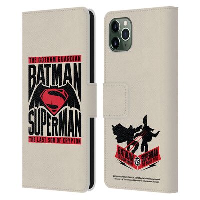 BATMAN V SUPERMAN: DAWN OF JUSTICE GRAPHICS LEATHER BOOK CASE FOR APPLE iPHONE