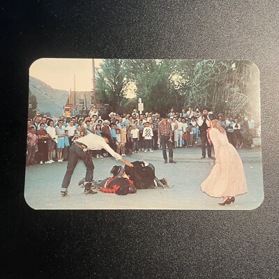 Jackson Wyoming Dead Outlaw Reenactment Postcard Girl Dead Vintage B12