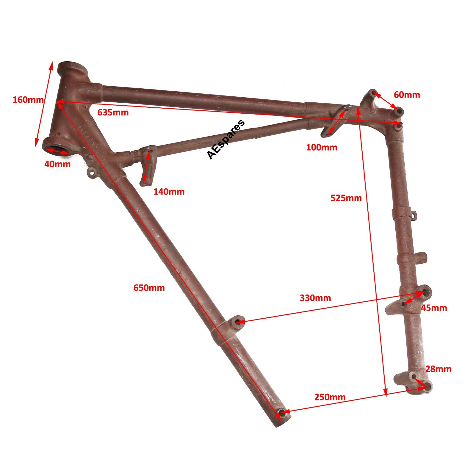 Main Frame Chassis Fits Triumph 3HW Motorcycle