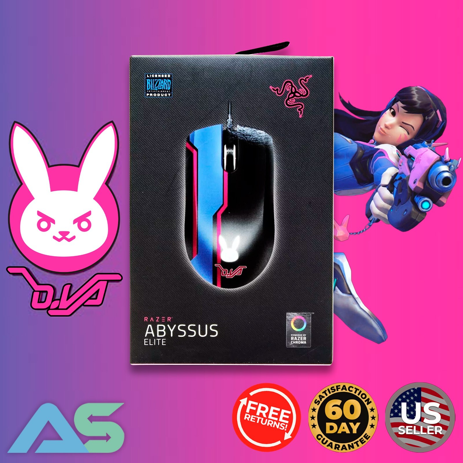 その他 Razer abyssus OverWatch Diva edition Amazon.com: Razer D.VA Abyssus Elite: True 7,200 DPI
