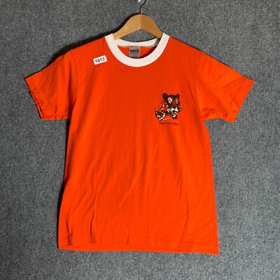 Vintage Tiger Cubs BSA Shirt Youth Size Large 14-16 Orange Men's Short Sleeve 90