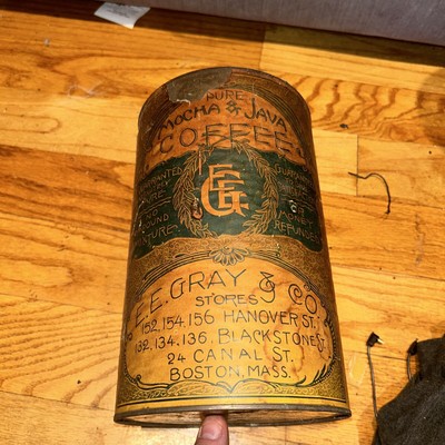 Pure mocha And Java Coffee EE.gray & Co Boston MA ANTIQUE Can