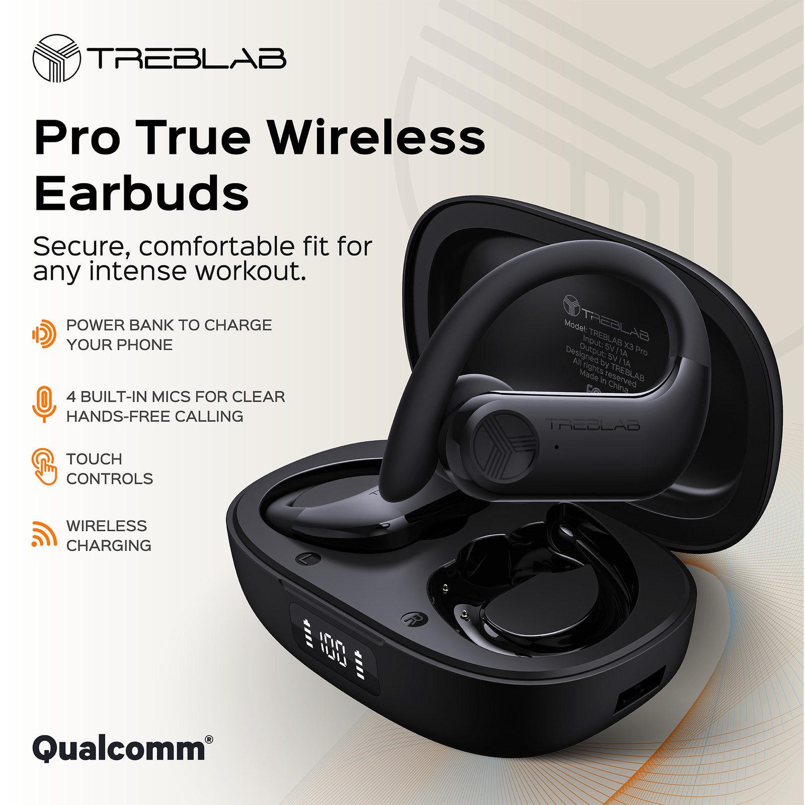 TREBLAB X3 Pro True Wireless Earbuds - Wireless Bluetooth 5.3 145H Playtime - Picture 18 of 24