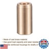 uxcell Sleeve Bearings 6mm Bore 10mm OD 20mm Length Cast Brass Self-Lubricating Bushing 2pcs