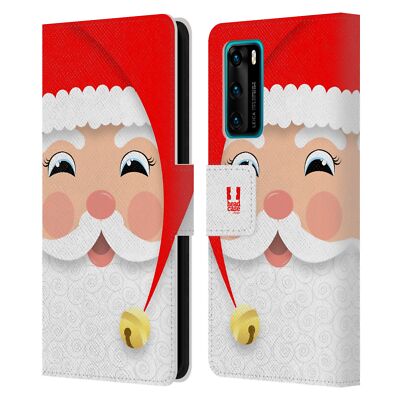 HEAD CASE DESIGNS JOLLY CHRISTMAS LEATHER BOOK WALLET CASE FOR HUAWEI PHONES 4