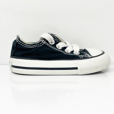 Converse Boys Chuck Taylor All Star OX 7J235 Черные повседневные кроссовки, размер 3