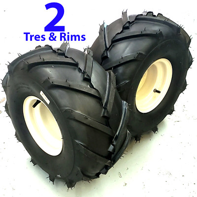 2) 20x10.00-8 Tire Rim Pkg for HUSQVARNA CUB MURRAY SCAG many more 4-LUG 20/10-8