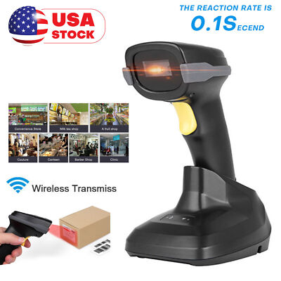 2.4Ghz 1D 2D Barcode Scanner Wireless Bluetooth Barcode Reader Scanner Handheld