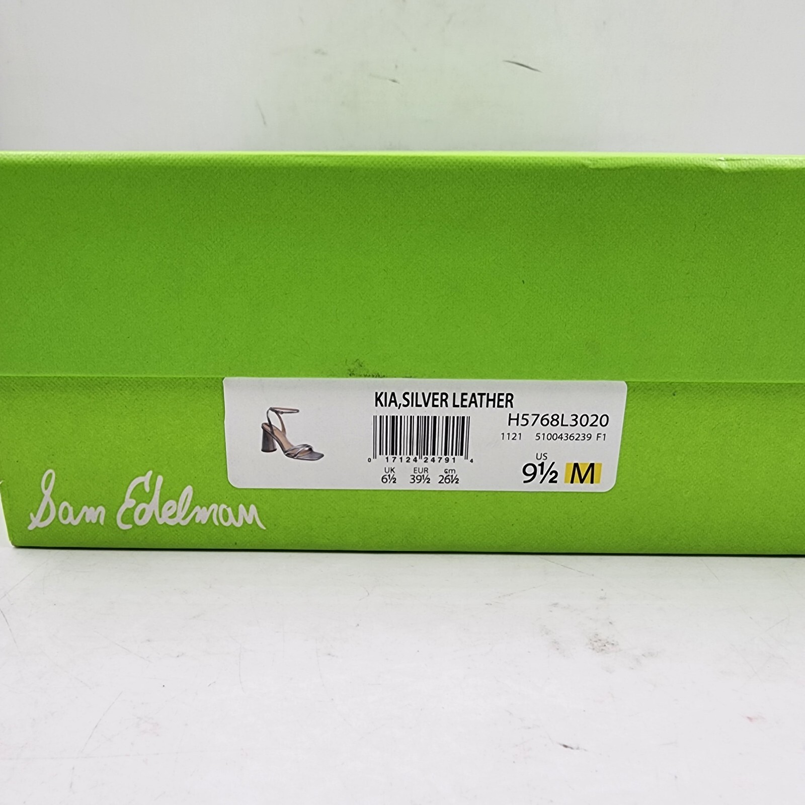 Sam Edelman Kia Ankle Strap High Heel Sandals Women's 9.5 Silver Buckle Closure - Picture 12 of 12