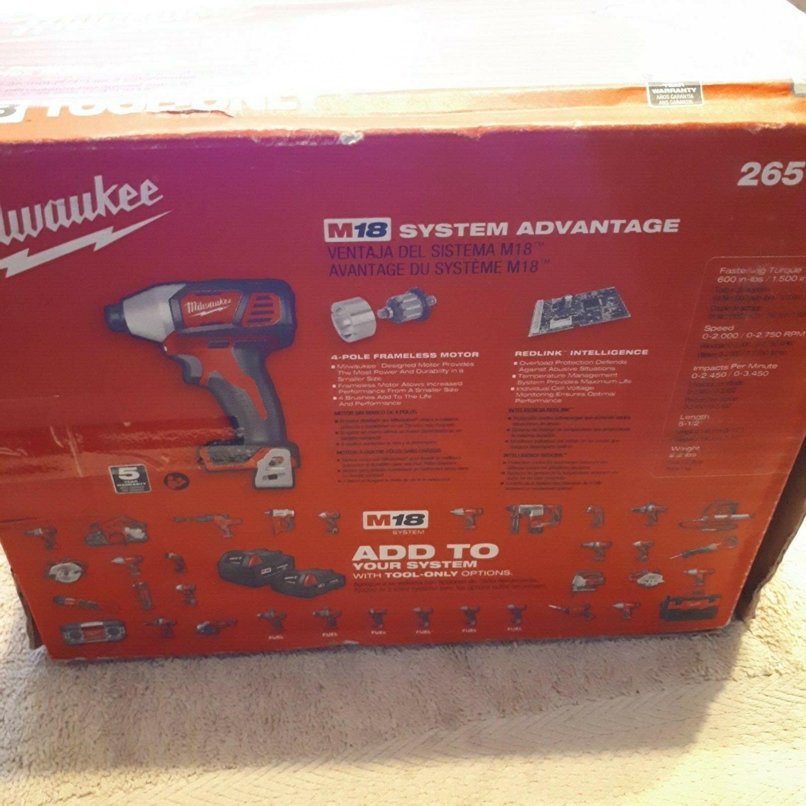 MILWAUKEE M18 CORDLESS 2-SPEED  14 HEX IMPACT DRIVER TOOL ONLY NEW!