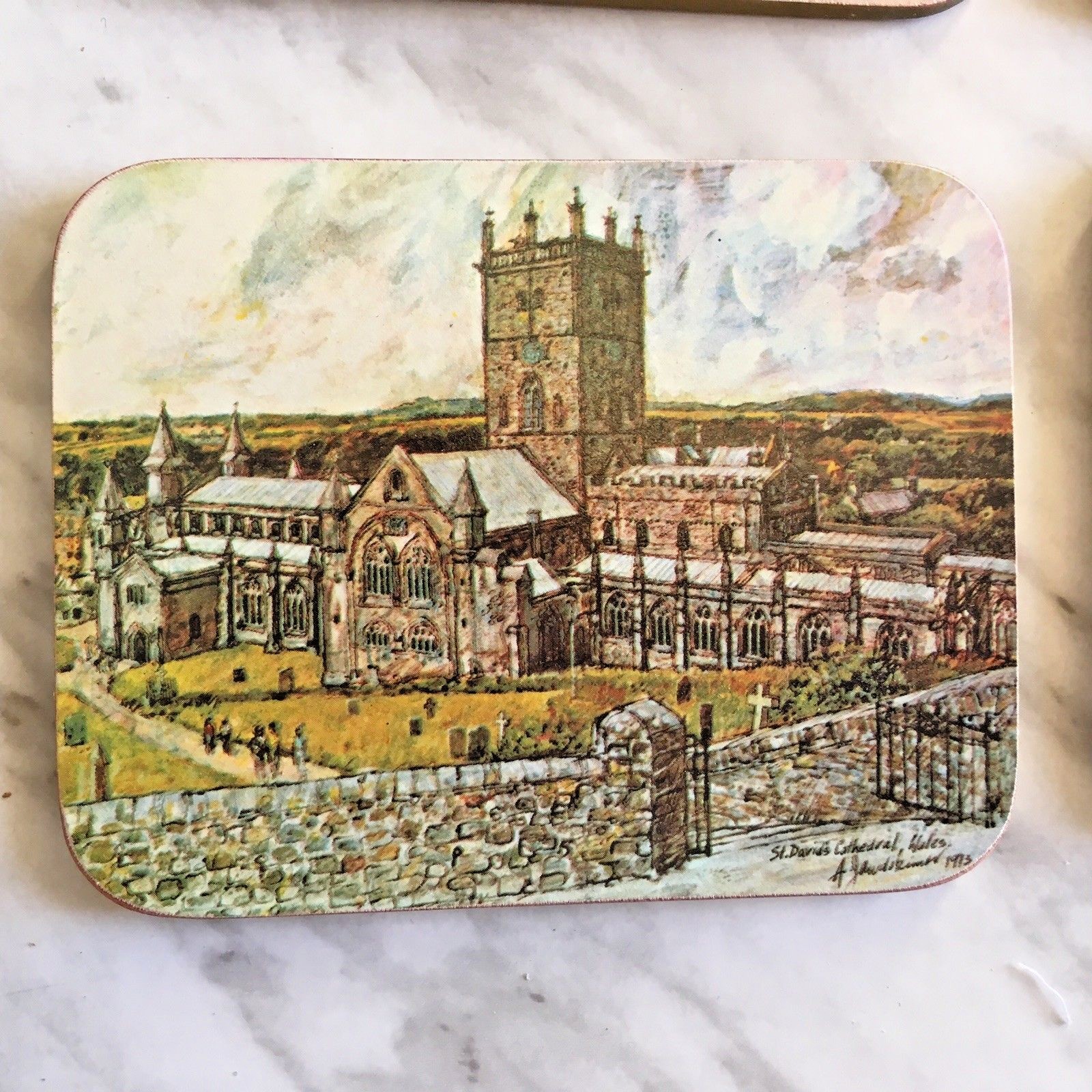 Vistaprint Six Mats For Glasses Made in England Cork Lined