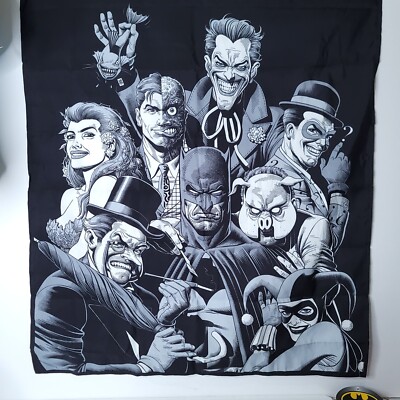 DC Comics Culturefly World's Finest Batman Villains Rare Tapestry Joker Rare New