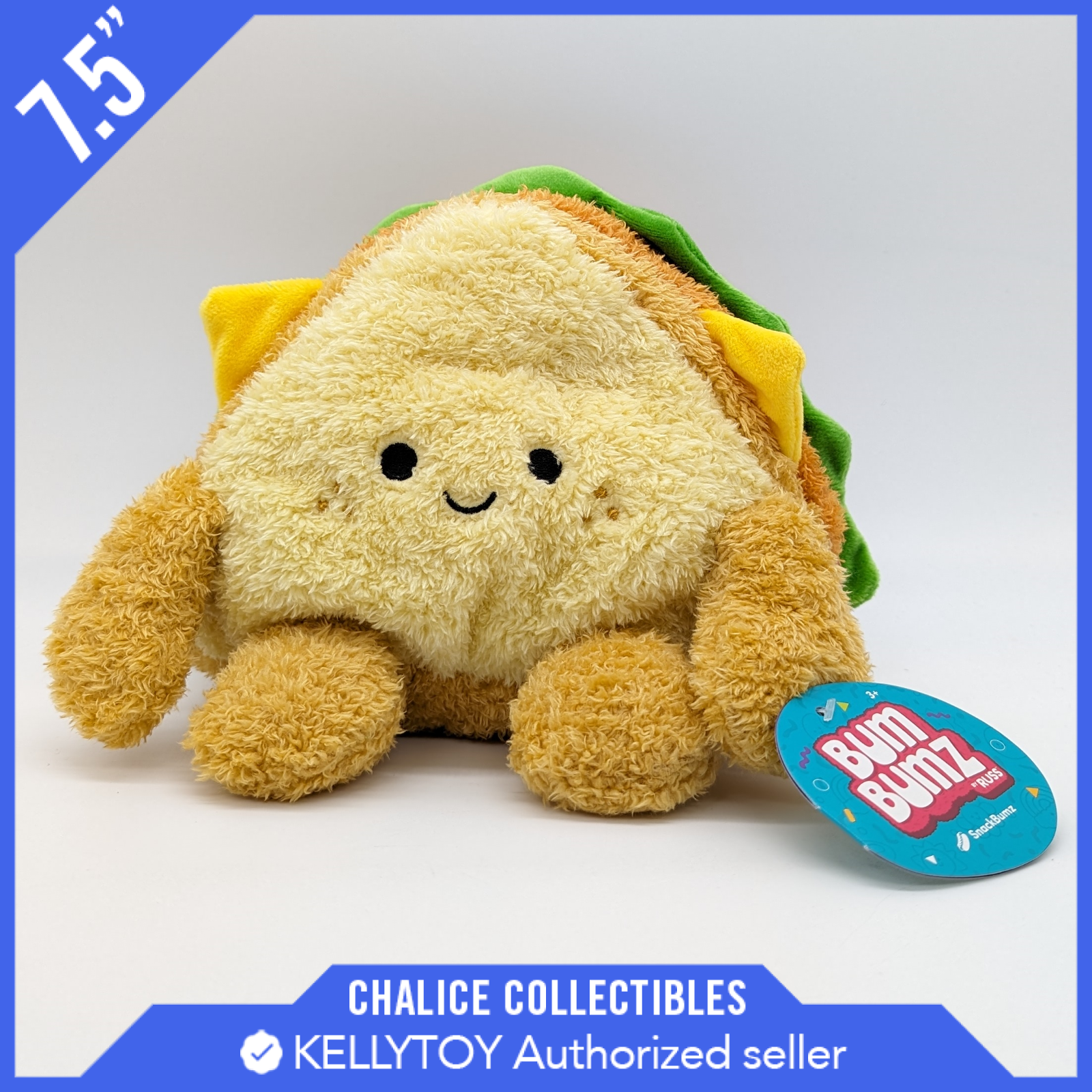 Squishmallow Kellytoy BumBumz SnackBumz Shamus Taco 7.5" Inc