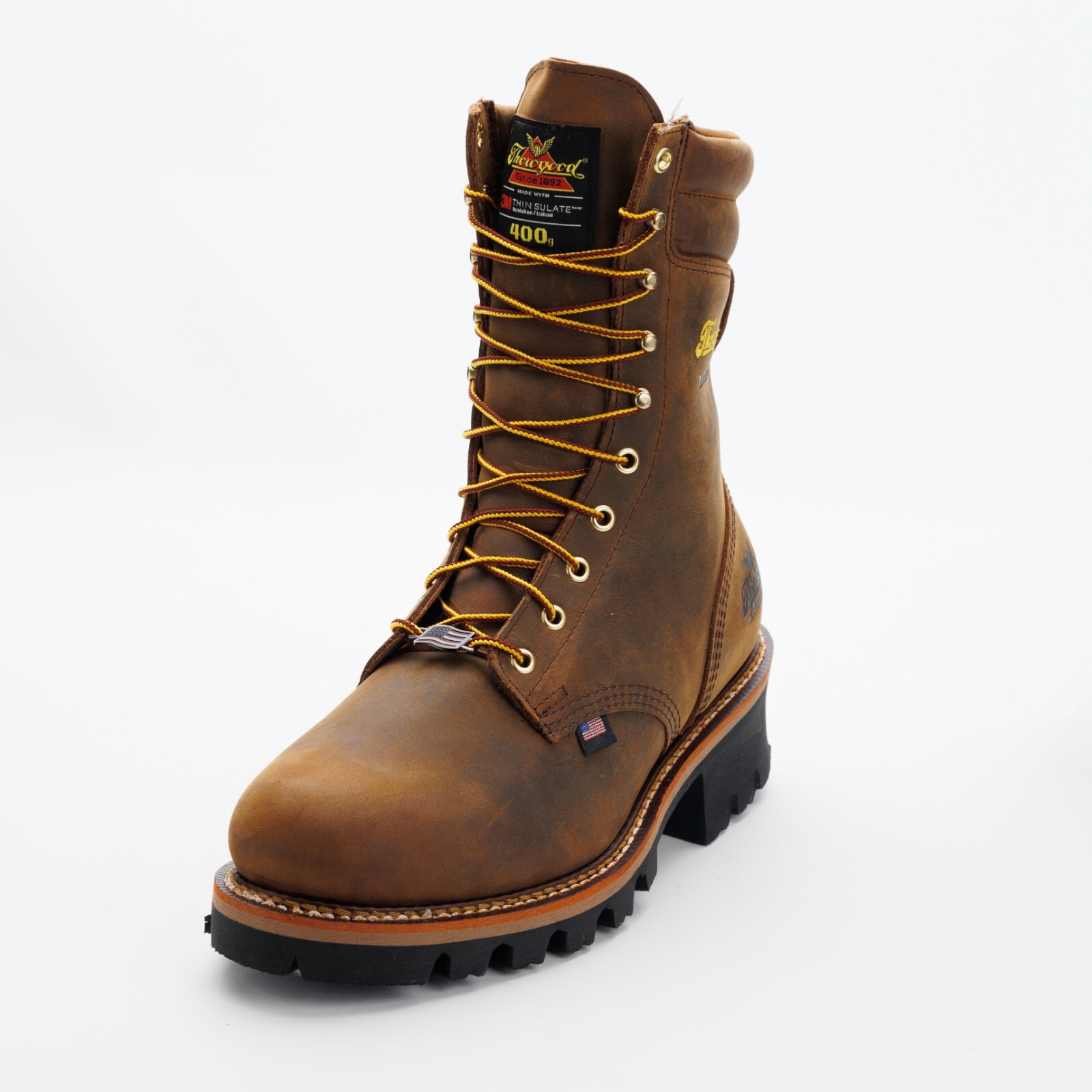 Pre-owned Thorogood Logger Series 9″ Crazy Horse Waterproof Insulated Boots 814-3554 -