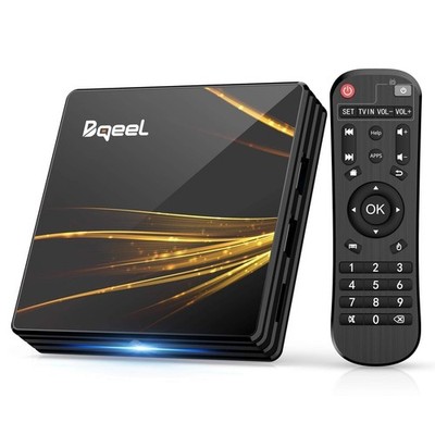 2025 Bqeel Android TV Box 4GB RAM 64GB ROM 4K Smart TV Box Android 10.0, RK33...