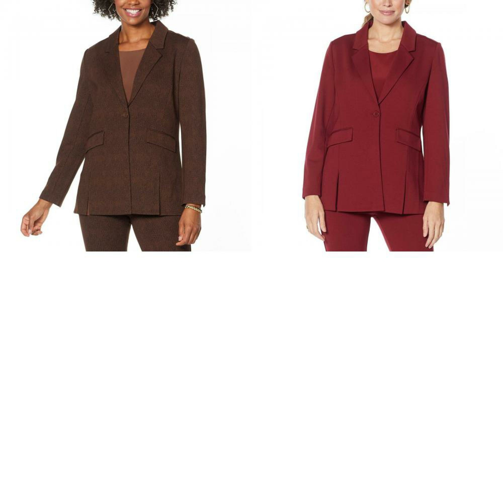 NWT DG2 By Diane Gilman Womens Stretch Knit Ponte Blazer Jacket. 732059 M