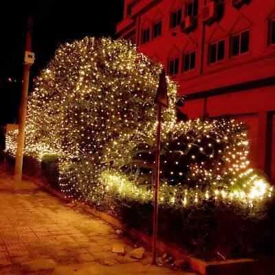 Warm Light 1.5x1.5m 96LED Chips Christmas Tree Net Lights For Outdoor Weddi New