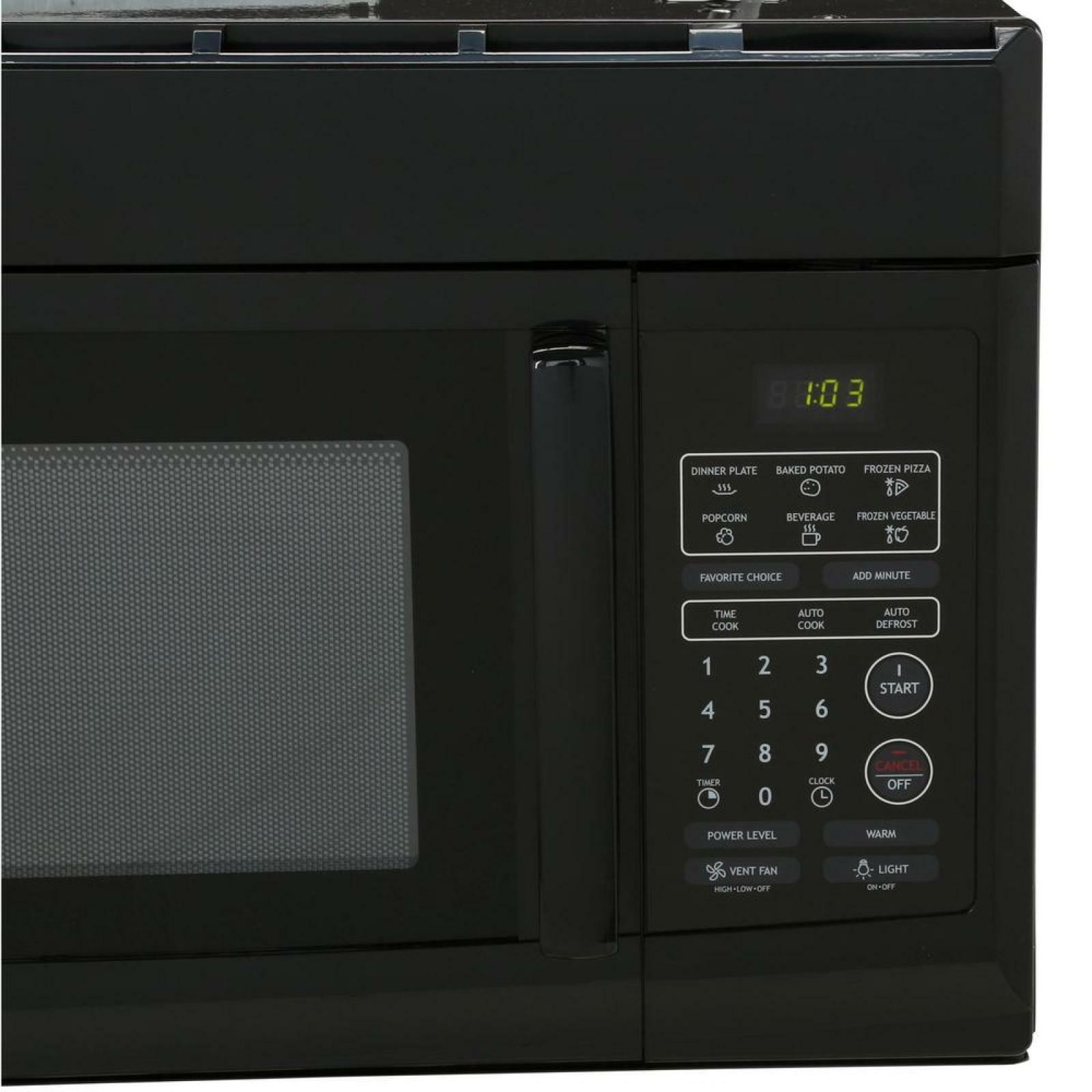 Over the Range Microwave Boiling Reheating Defrosting Cooking 1.6 cu. ft Black