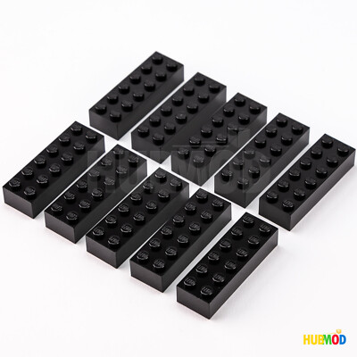 Lot of 10 Genuine LEGO Black 2x6 44237 2456 Building Bricks Blocks Parts Pieces