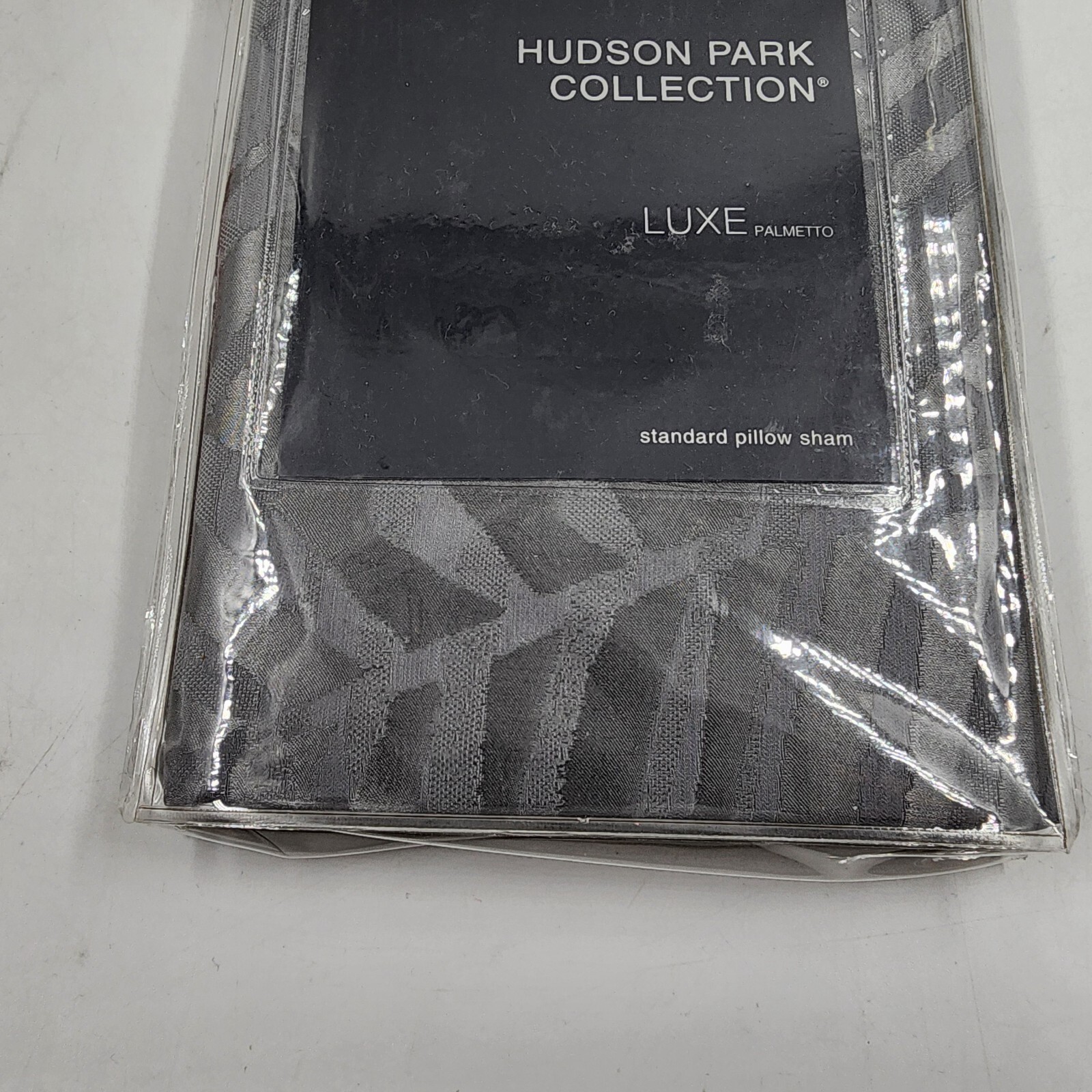 Hudson Park Collection Palmetto Cotton Silk Standard Pillow Sham Silver + - Picture 5 of 13