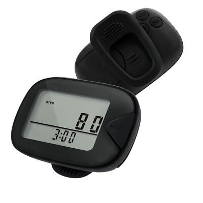 3D Pedometer for Walking Simple LCD Display Walking Step Counter Clip on Step