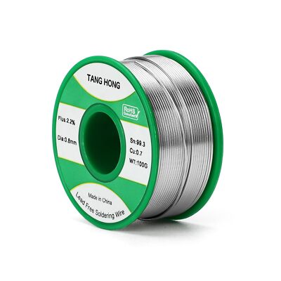 Lead Free Solder Wire0.8mm Rosin Core Soldersn99.3 Cu0.7for Electronic Repairs10