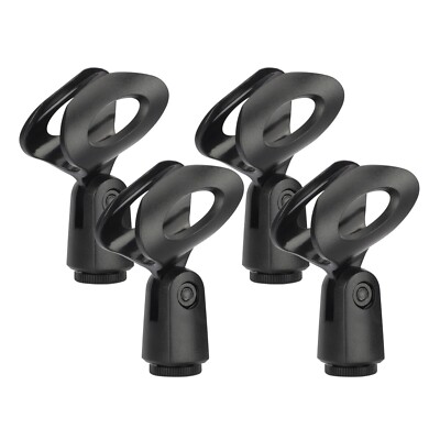 4Pcs Adjustable Universal Microphone Mount Clip Clamp Holder for All Mic Stand
